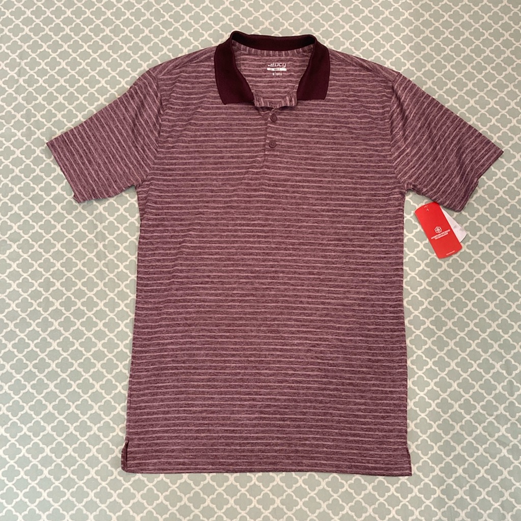 Bcg Golf Purple Stripe Polo Small Nwt